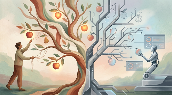 인간 관계에서는 갈등과 조율, 이해라는 복잡한 과정이 필수적이지만, AI는 이러한 과정을 최소화한 채 관계를 유지한다. 사용자는 별다른 노력 없이도 감정적 교류를 지속할 수 있다. (이미지=젠스파크로 생성)