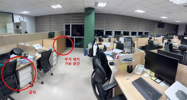 정상 업무 공간인 KPGA 빌딩 9층 사무실 전경. 사진 | KPGA 노동조합
