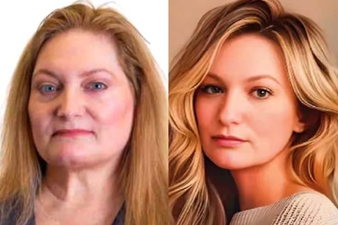 왼쪽은 라이히만의 공식 선거 후보 사진, 오른쪽은 유세용 홍보 사진. 엑스 갈무리