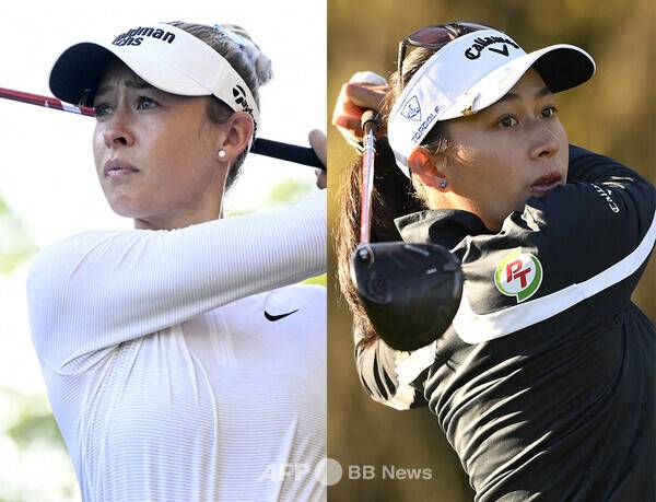 2026년 미국여자프로골프(LPGA) 투어 아람코 챔피언십에 출전한 넬리 코다(미국)와 지노 티띠꾼(태국). 사진제공=ⓒAFPBBNews = News1 (사진을 무단으로 사용하지 마십시오.)