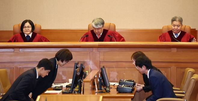 2024년 헌법재판소가 유류분 제도에 대한 위헌법률심판 선고를 앞두고 있는 모습. 연합뉴스