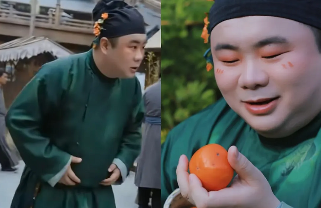 AI가 생성한 드라마 <도화잠>의 한 등장인물 모습(왼쪽)과 이 모습이 자신의 모습을 도용한 것이라고 주장한 누리꾼 ‘바이차이한푸화장(오른쪽)’의 실제 사진. /웨이보