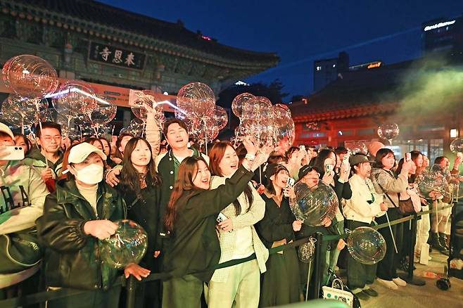 Bongeunsa hosted an EDM party from 7 p.m. until 8 p.m. on Thursday and Friday last week. (Seoul International Buddhism Expo 2026)
