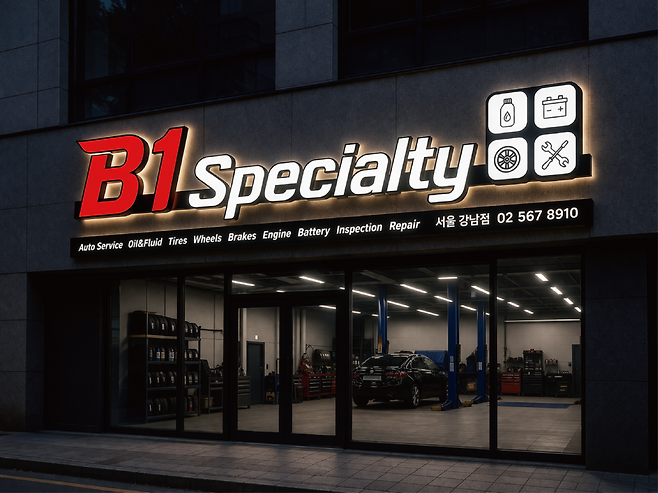 B1불스원카케어의 경정비 및 소모품 교환 전문 브랜드 ‘B1 스페셜티’ [B1불스원카케어 제공]