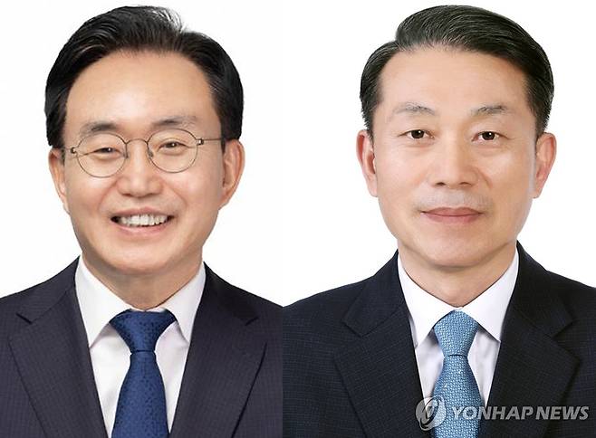 민주당 나주시장 경선 후보인 윤병태·이재태(왼쪽부터) [윤병태·이재태 후보 제공]