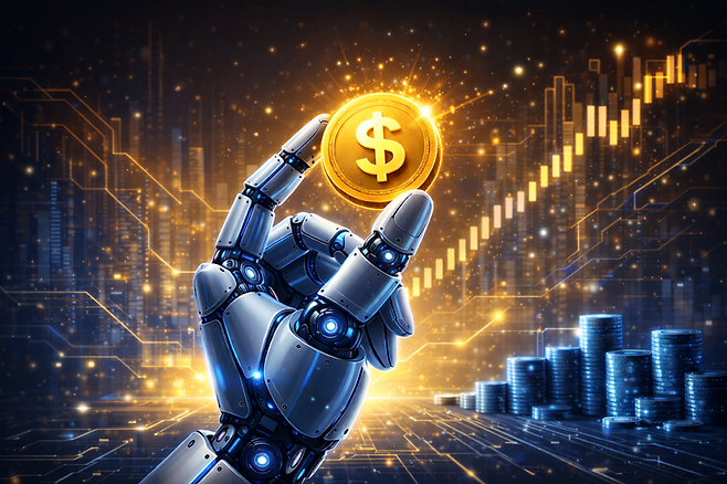 삼성 그룹의 인공지능(AI) 사업 중추는 삼성SDS다.&nbsp;이때 주목받는 신규 핵심 사업 분야 중 하나는 'AI에이전트'다. 특히 '금융' 분야에서의 높은 활용도가 기대된다./ 생성형 AI로 제작한 이미지