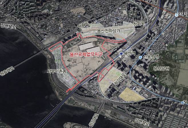 용산국제업무지구 위치도. (사진=서울시)