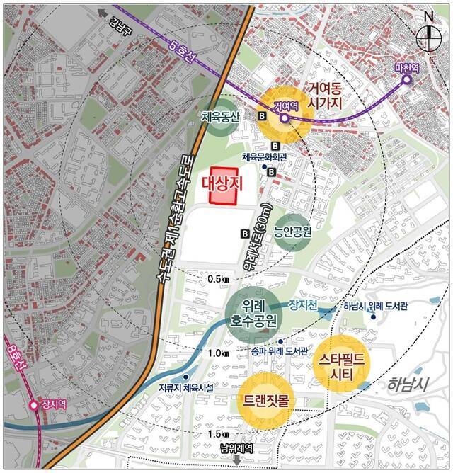 LH는 성균관대 야구장 부지와 위례 업무용지(사진)의 민간사업참여 공모를 이달 시행하고, 6월 중 사업자 선정을 마친 뒤 연내 주택사업계획 승인 절차를 마무리할 예정이다. /LH