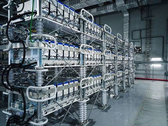 효성이 개발한 200㎿ 전압형 HVDC가 설치된 양주변전소. 효성