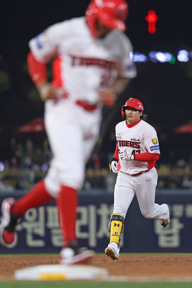 8일 광주 삼성전에서 홈런을 터트린 거포 나성범. KIA 제공