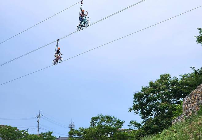 동해시 도째비골 스카이밸리 하늘자전거