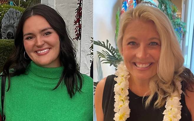 교사 2명 모두 같은 남학생과의 부적절 관계 의혹이 불거진 뒤 학교를 떠났다. 왼쪽은 내부 조사 뒤 해고된 헤일리 벡, 오른쪽은 의혹이 불거진 뒤 25년 교직 생활을 마치고 사직한 앤절라 벌라카. 인스타그램·센테니얼 고교 홈페이지 캡처