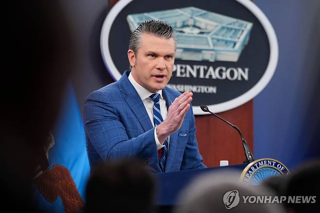 헤그세스 국방장관 [AFP 연합뉴스. 재판매 및 DB 금지]