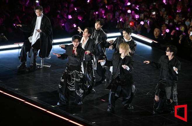그룹 방탄소년단(BTS)이 21일 서울 광화문 광장에서 무료 복귀 공연'BTS컴백 라이브: 아리랑'(BTSTHECOMEBACKLIVE｜ARIRANG)을 펼쳐졌다. BTS가 공연을 펼치고 있다. 2026.03.21. =사진공동취재단