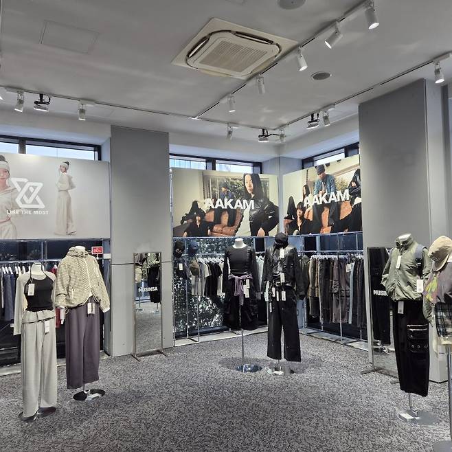 9일 일본 도쿄 시부야 '미디어 디파트먼트 도쿄'에서 열린 무신사 팝업스토어. 사진=서혜진 기자