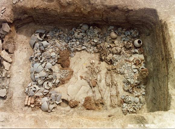 경산 압독국의 친족관계, DNA 통해 국내 최초 확인(사람뼈 발굴당시 모습(조영동고분군)) [사진=경산시]