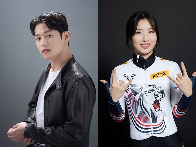 ▲ 시구자 배우 남민우와 쇼트트랙 선수 김길리 [KIA 타이거즈]