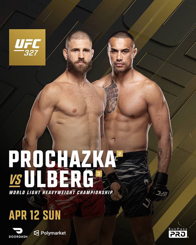 UFC 327 유리 프로하츠카 vs 카를로스 울버그 포스터