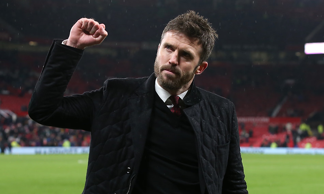 프리미어리그 맨체스터 유나이티드의 임시 감독 마이클 캐릭. 게티이미지코리아