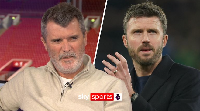 로이 킨(왼쪽). 마이클 캐릭. 스카이 스포츠