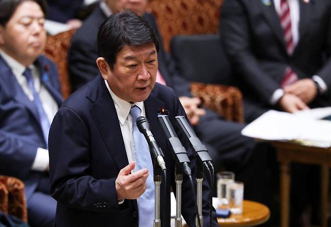 모테기 도시미쓰 일본 외무상. 로이터 연합뉴스