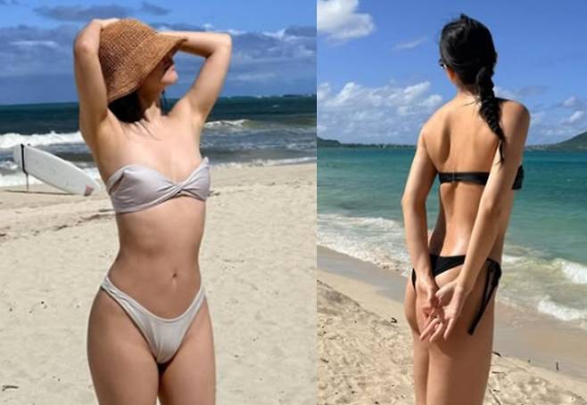 솔라가 비키니 입은 모습을 공개했다. 사진=솔라 인스타그램