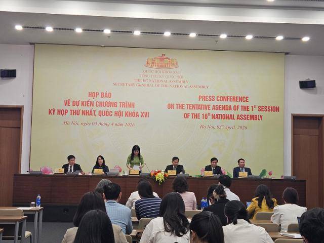 3일 베트남 하노이 국회의사당 지하 1층 기자회견장에서 기자회견이 진행되고 있다. 정지용 특파원