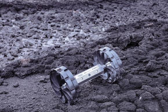 이대영교수팀의 달 탐사를 위한 수납 전개형 로버. [사진=KAIST]