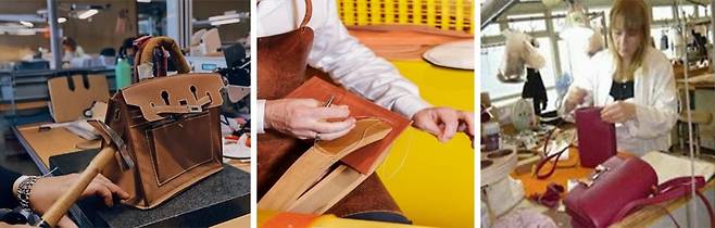 에르메스 버킨 핸드백 (Hermès Birkin Bag)의 제작과정 / 필자 제공