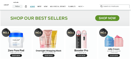 미국 아마존에서 판매중인 에이피알 제품. (사진=아마존 홈페이지 캡쳐)