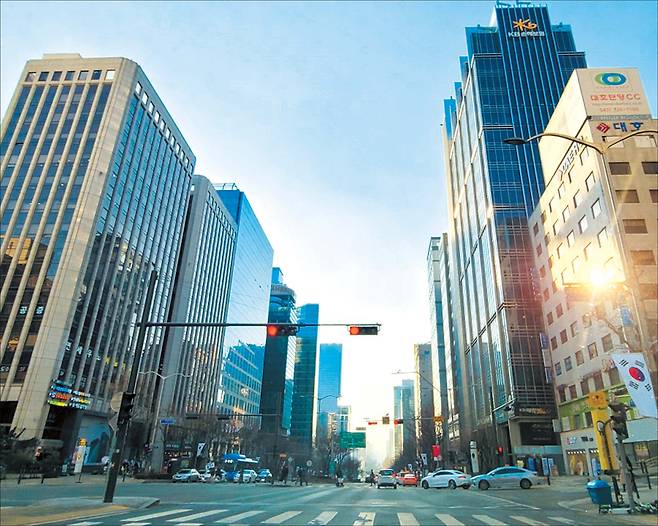 서울 강남구 역삼동 테헤란로 일대 빌딩 전경. [헤럴드 DB]