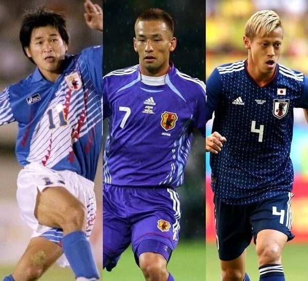 ▲ 1990년대&nbsp;나란히 사무라이 블루 에이스로 활약했지만 스물아홉 살인 2006년에&nbsp;현역 은퇴를 선언한 나카타 히데토시(사진 가운데)가 아닌, 환갑을 목전에 둔 시점에도 올 시즌 후쿠시마 유나이티드 임대를 택하며&nbsp;커리어 연장을 꾀한&nbsp;미우라 가즈요시(사진 맨 왼쪽)를 닮은 행보로 혼다는 일본 축구계서도 찬사와 우려를 동시에 받고 있다. ⓒ 일본 '사커다이제스트웹'