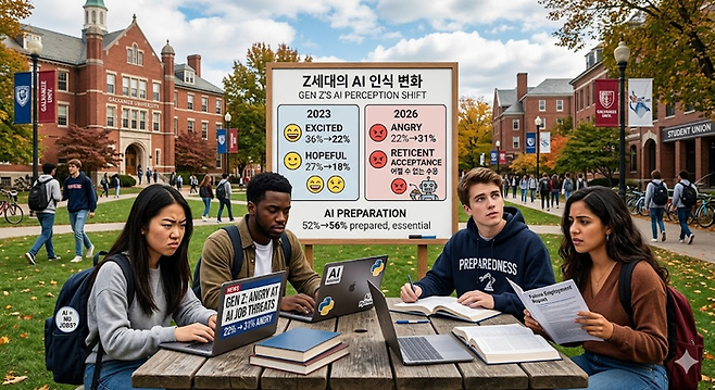 AI에 분노하는 Z세대  [구글 Gemini]