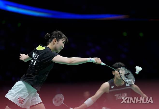 혼합복식의 김재현-장하정  [신화통신=연합뉴스]