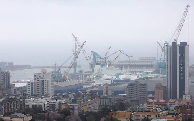 울산시 동구 HD현대중공업 울산조선소. /연합뉴스