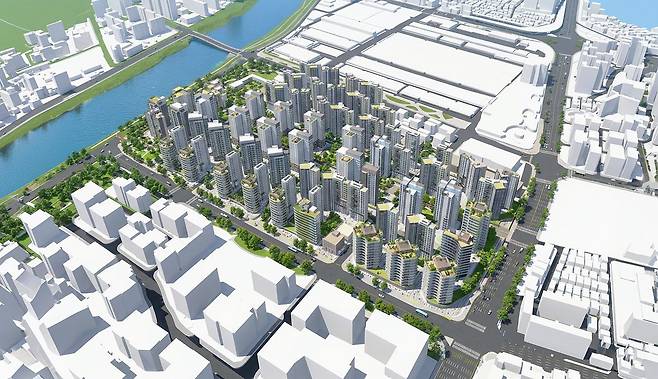 서울 송파구 올림픽훼밀리타운 재건축 사업 조감도. [사진 서울시]