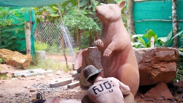 마가와 동상. 아포포(APOPO) 제공