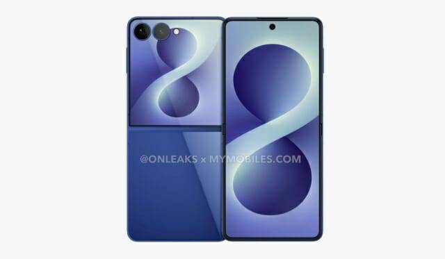 삼성 갤럭시Z플립 8의 렌더링 이미지가 공개됐다. (사진=온리크스, 마이모바일닷컴)