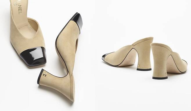샤넬은 두툼한 굽과 직선적인 실루엣을 특징으로 하는 뮬을 공개했다. 불필요한 장식을 덜어내 실루엣 자체에 집중할 수 있도록 만들었다. 사진 샤넬