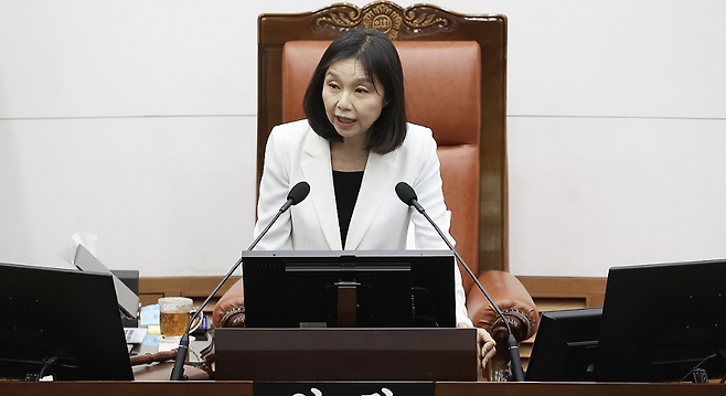 최호정 서울시의회 의장. 연합뉴스 자료사진.