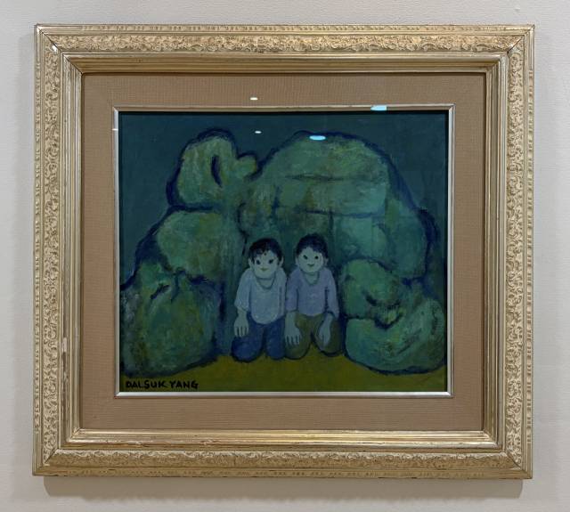 ‘목동과 낙원을 그린 거제 화가, 양달석 특별전’에서 전시 중인 작품. 말년 작품으로 추정된다. 김은영 기자 key66@