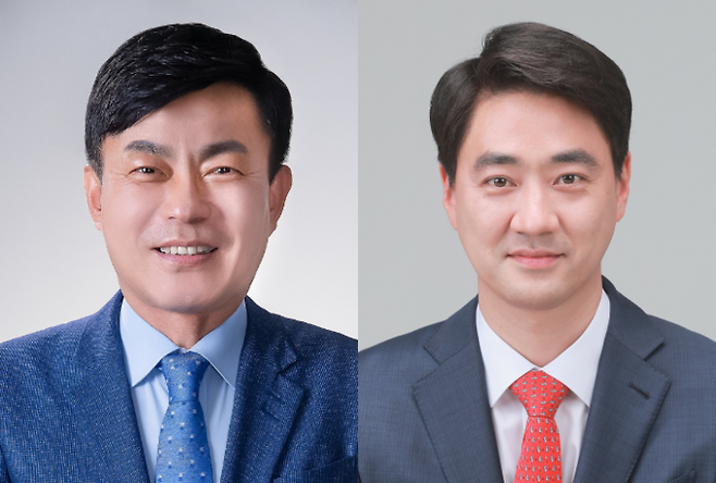 ▲ 대구 달성군수 후보인 더불어민주당 김보경(왼쪽), 국민의힘 최재훈.