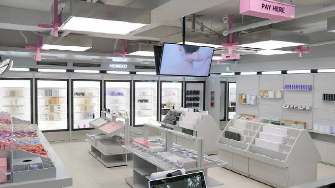 뷰티 스타트업 '헤메코'가 운영하는 오프라인 홍대 매장. (사진=헤메코)