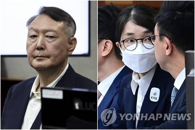 윤석열 전 대통령(왼쪽)과 김건희씨. [연합뉴스]