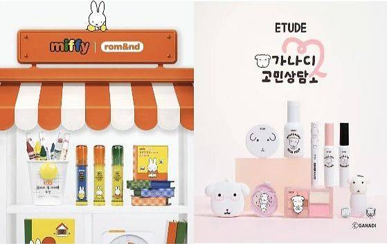 단순히 캐릭터를 빌려오는 것을 넘어, 캐릭터와 함께 스토리와 콘셉트를 만들어 브랜드에 적용하고 있다. 사진 각 브랜드