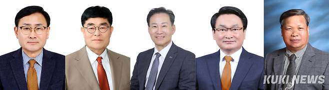 김동완·박상수(국민의힘), 이정훈(더불어민주당), 김형우(개혁신당), 홍순근(자유통일당) 삼척시장 예비후보. (왼쪽부터, 사진=중앙선거관리위원회)