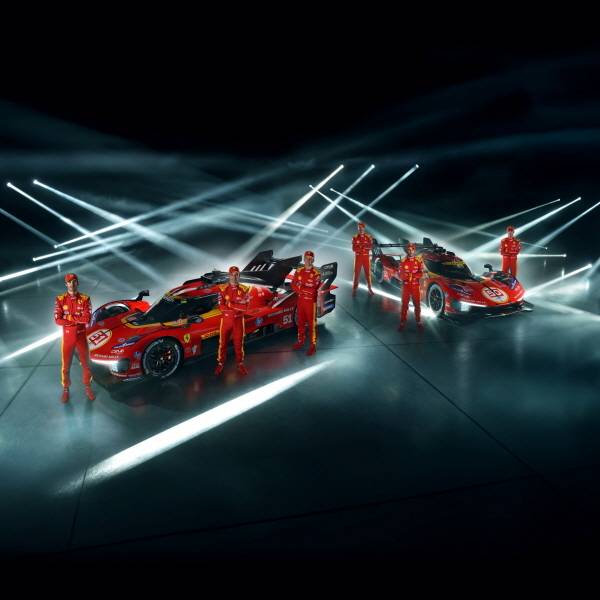 (왼쪽부터) 안토니오 지오비나치, 알레산드로 피에르 구이디, 제임스 칼라도, 미구엘 몰리나, 안토니오 푸오코, 니클라스 닐슨 [사진 제공=페라리코리아]