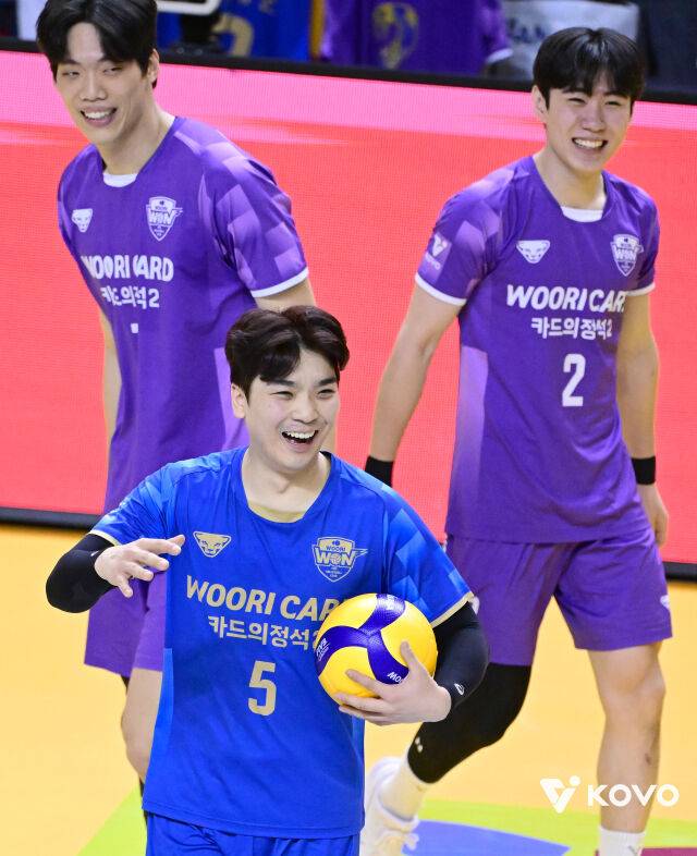 우리카드 이상현, 한태준, 김영준./KOVO