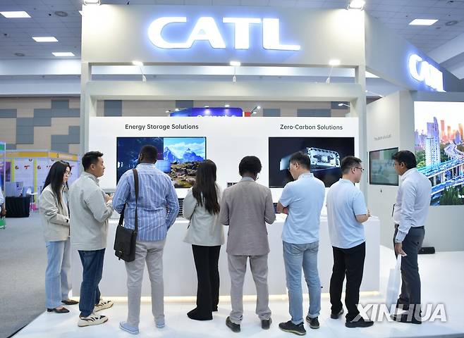 중국 배터리 업체 CATL 로고 [신화=연합뉴스 자료사진]