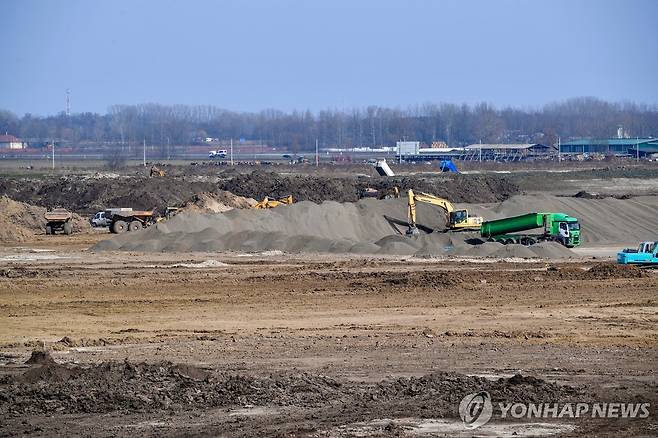 중국 배터리 업체 CATL의 헝가리 공장 건설 현장 [EPA=연합뉴스 자료사진]